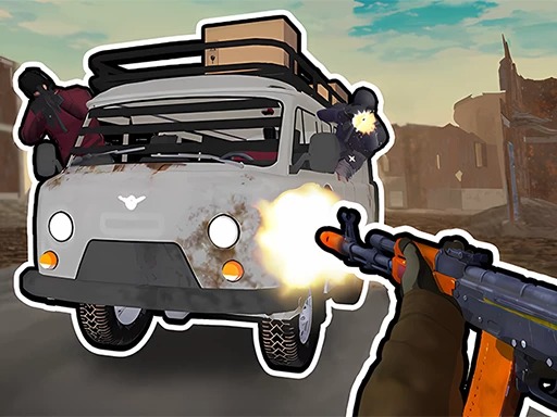 Road Chase. Shooter Realistic Guns Cover