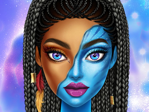 Blue Girls Makeup Cover